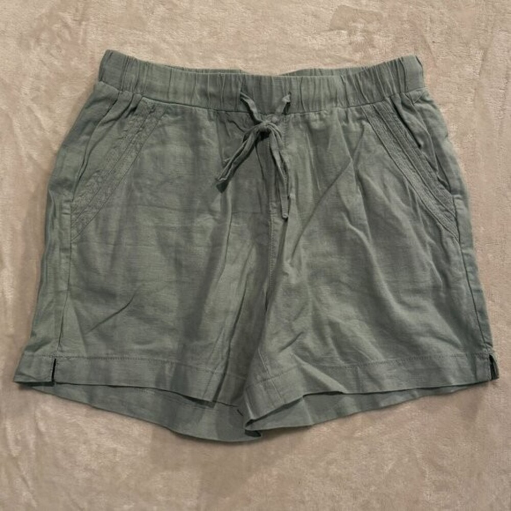 Briggs Light Blue / Mint Green Drawstring with Pockets Shorts Size Small